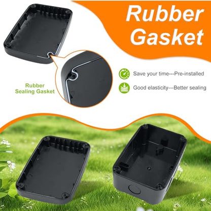 greencycle Junction Box, Project Box IP66 Waterproof Outdoor Box ABS Plastic Electrical Boxes Electronic Enclosure Black,4.9 x 3.3 x 2.3 inch (125x86x62mm) - color: Black, size: 4.9x3.3x2.3"