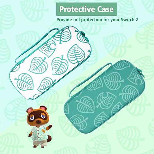 TIKOdirect Switch 2 Carrying Case with 12 Game Card Slots and Inner Pocket - color: Green