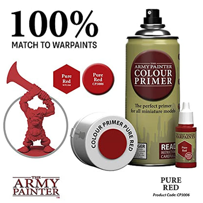 The Army Painter, Colour Primer Pure Red, 400 ml acrylic spray - color: Pure Red