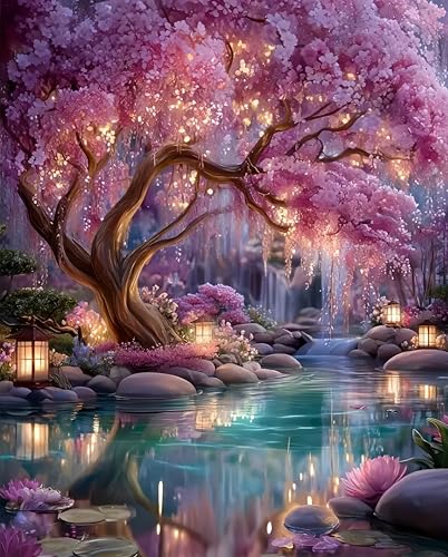 Diamond Paintings Kits for Adults,Glowing Dream Forest Diamond Arts Kits - color: KM647-1