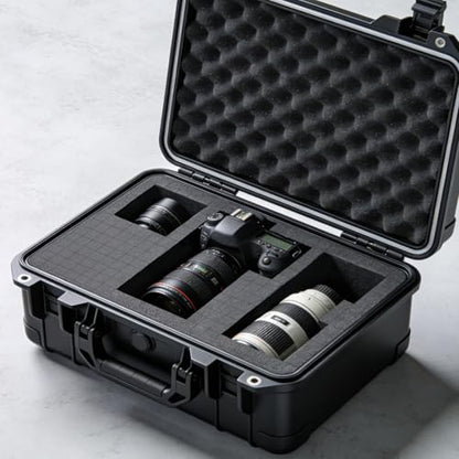 Egaageoi 2-Pack 16 x 12 x 2" Pre-Cubed Customization Gun Case Foam Inserts - color: Black, 2 Pcs, 16 x 12 x 2 Inch