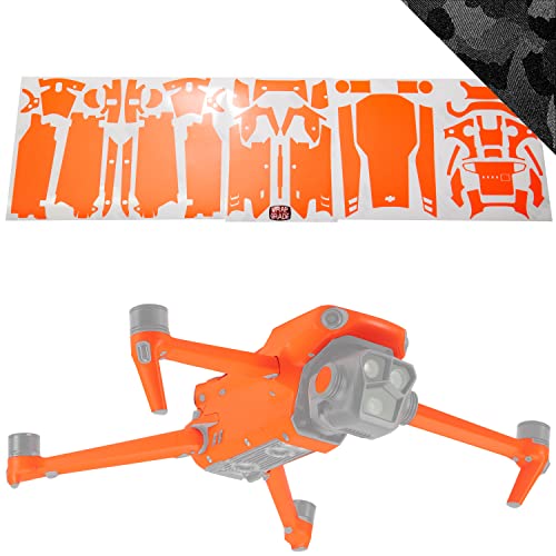 WRAPGRADE Skin Compatible with DJI Mavic 3 Pro (Black Bumpy CAMO) - color: Black Bumpy Camo / Pro
