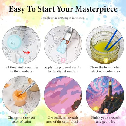 Dawnsphere Aurora Paint by Numbers Kit for Adults Without Frame 16x20 in - color: OP-US17