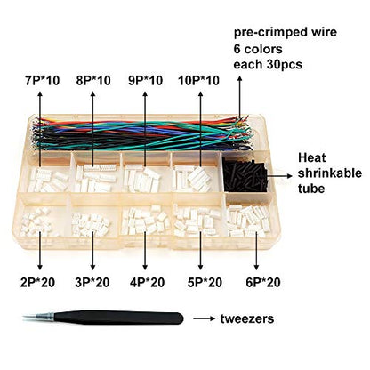 1.25mm Pitch Connectors and Pre-Crimped Cables Compatible with JST Molex PicoBlade 1.25mm for Pixhawk Silicone 15cm Wire