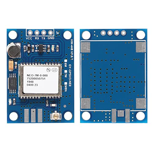 2Pcs GY-NEO7MV2 NEO-7M GPS Module NEO7MV2 with Flight Control EEPROM MWC APM2.5 Large Antenna Repalcement for NEO-6M GY-GPSV1-NEO - color: NEO-7M