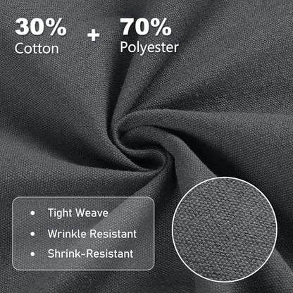 12oz Heavy Duty Canvas Fabric, 59" W Natural Cotton Duck Cloth 1 Yard - color: Grey, size: Pre Cut - 1 Yard