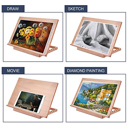 Miratuso Large Drawing & Sketching Board, Art Tabletop Easel Painting Easel - style: A2