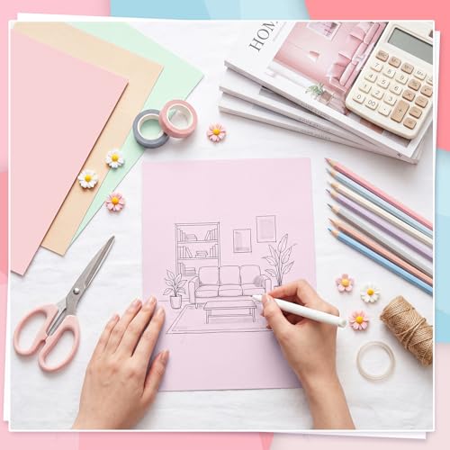 Geyoga 200 Sheets Colored Cardstock Paper,Cute,4 x 6 Inch - color: Cute