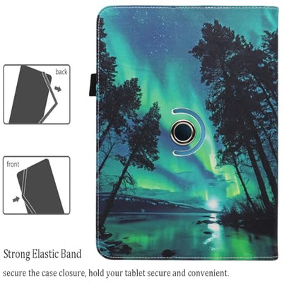 Universal 10 10.1 11 Inch Android 16 15 Tablet Case Cover - color: 03 Aurora Forest