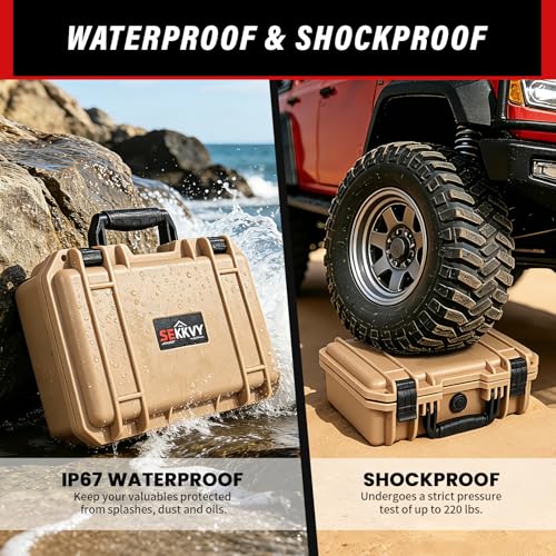 SEKKVY Gun Case for Handguns, Pistol Case Hard Shell - color: 1-Pistol Case, Tan