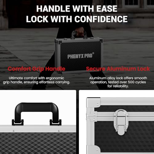 Phenyx Pro Medium Storage Case with Customizable Pre-Diced Foam PCSE-M - size: Medium (44.5*12.5*35cm)