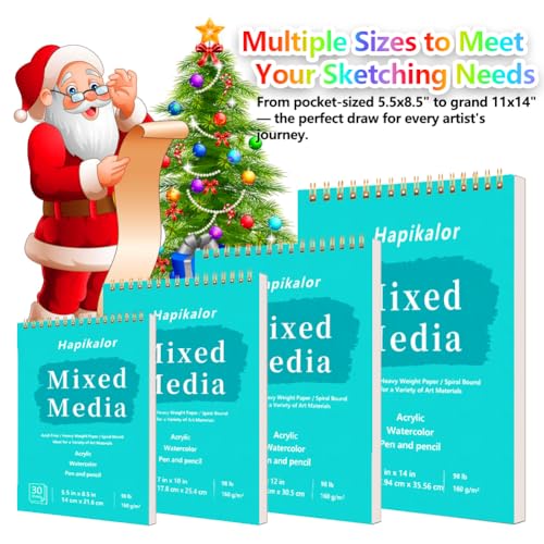 Mixed Media Sketchbook 9"x12" Multimedia Sketchbook, 30 Sheets Sketch Book - size: 9" x 12"