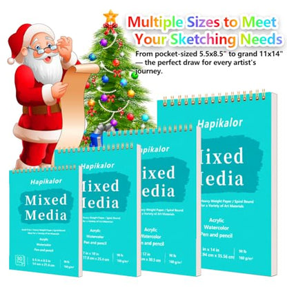 Mixed Media Sketchbook 9"x12" Multimedia Sketchbook, 30 Sheets Sketch Book - size: 9" x 12"