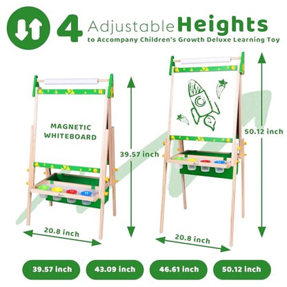 Joyooss Art Easel for Kids Easel for Toddler with Paper roll Green - color: Green Easel