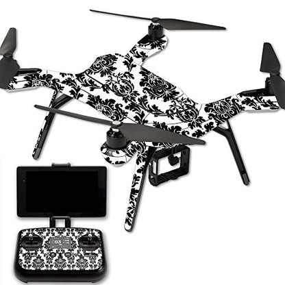 MightySkins Skin Compatible with 3DR Solo Drone Quadcopter wrap Cover Sticker Skins Vintage Damask