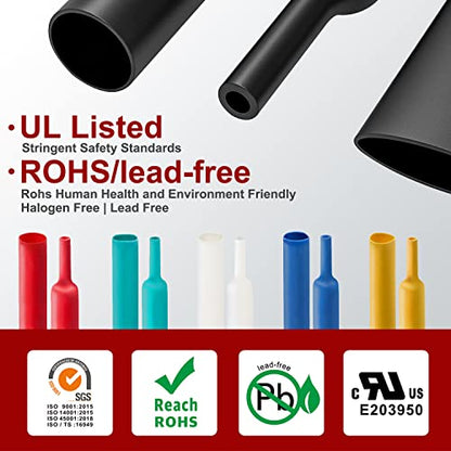 Chanzon 2:1 Ratio 1/16" (1.5mm) Heat Shrink Tubing 8Ft Roll Red - color: Red, size: 1.5mm (1/16") - 8FT