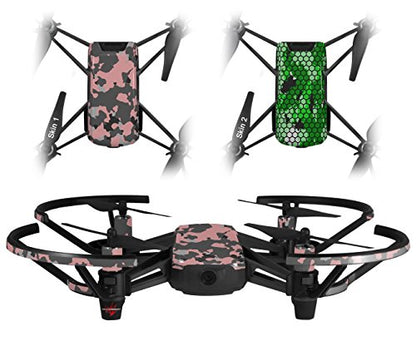 Skin Decal Wrap 2 Pack Compatible with DJI Ryze Tello WraptorCamo Old School Camouflage Camo Pink Drone NOT Included