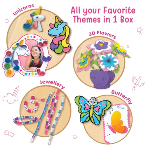 Imagimake Fabulous Craft Kit, 20 Mess-Free Creative Activities for Girls - style: 20 in 1 Craft Kit