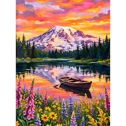 Diamond Art Kits for Adults, Sunset Diamond Painting Kit, 12 x 16 Inch - color: CYDP1P05