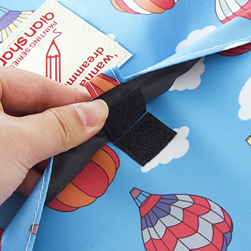 Pencil Case Holder Slot with Zipper Closure Large Capacity Pen Organizer - color: blue balloon