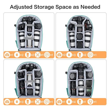 MOSISO Camera Backpack, DSLR/SLR/Mirrorless Photography Camera Bag - color: Aquamarine