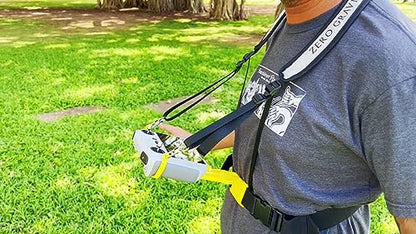 Zero Gravity Hands-Free RC Shoulder Harness/Lanyard Body Mount for DJI RC Controller (Mini 3 Pro) Innovative Two Position Locking Holder, Secure Controller to Pilot's Body, Patent Pending