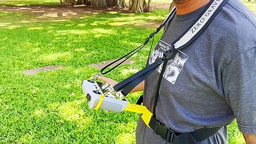 Zero Gravity Hands-Free RC Shoulder Harness/Lanyard Body Mount for DJI RC Controller (Mini 3 Pro) Innovative Two Position Locking Holder, Secure Controller to Pilot's Body, Patent Pending