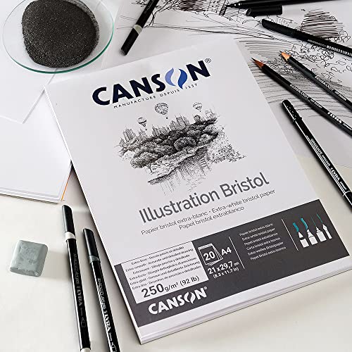 CANSON Illustration Bristol A3 250gsm 20 Sheets Bristol Pad - size: A3 - 29.7x42cm