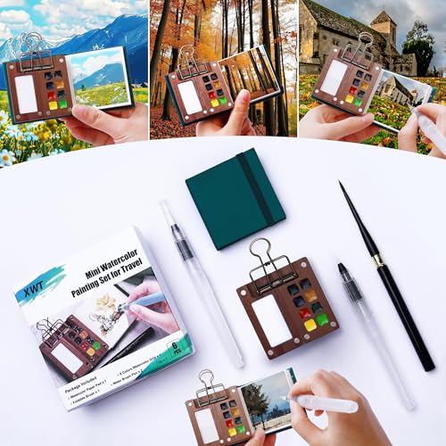 Mini Watercolor Paint Set, 8 Color Pigments - color: 8 Colors