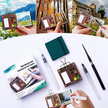 Mini Watercolor Paint Set, 8 Color Pigments - color: 8 Colors