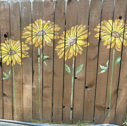 Large Flower Stencils for Walls 14inch Floral Stencils - style: Flowers