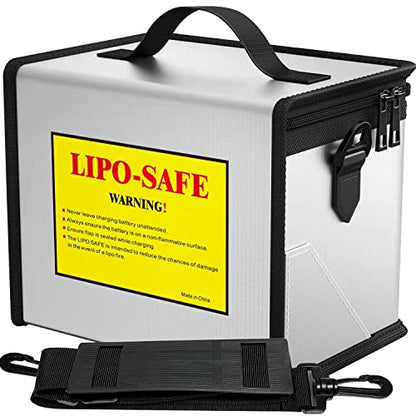 COLCASE Lipo Bag Fireproof Explosionproof for Lipo Battery Storage Charging - size: General (8.4 x 5.7 x 6.5 inches)