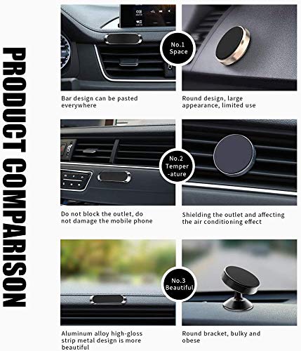 SALEX Flat Magnetic Phone Mounts 2 Pack. Black Cell Phone Holder for Car Dashboard, Wall, Truck. Universal Stick on iPad Wall Magnet Mount Kit for Tablets, Smartphones. Magnetic Phone Mount for iPhone - color: BLACK / 2 PACK