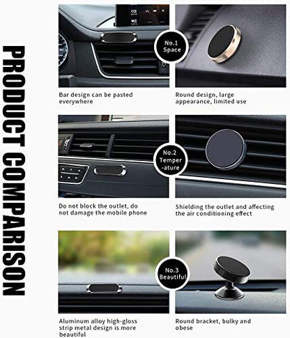 SALEX Flat Magnetic Phone Mounts 2 Pack. Black Cell Phone Holder for Car Dashboard, Wall, Truck. Universal Stick on iPad Wall Magnet Mount Kit for Tablets, Smartphones. Magnetic Phone Mount for iPhone - color: BLACK / 2 PACK