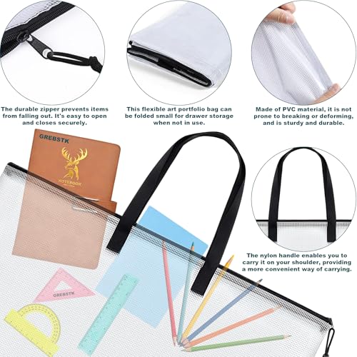 GREBSTK Art Portfolio Bag, 28x20 Inch, 2PCS Clear Poster Storage