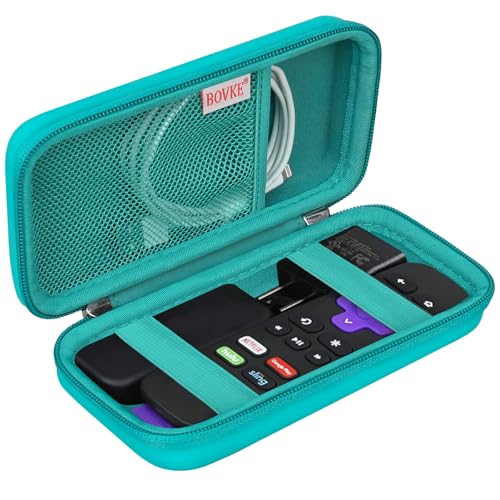 BOVKE Case for Roku Voice Remote/Roku Voice Remote Pro 2nd Ed, Green - color: Turquoise+Turquoise