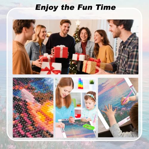 YULIDECO Seaside Diamond Art Kits for Adults, Sunset Diamond Painting - color: DP04389