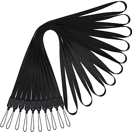 YOUOWO 10Pcs Neck Lanyards Black Long (10 Black - Combination 1) - color: 10 Black - Combination 1
