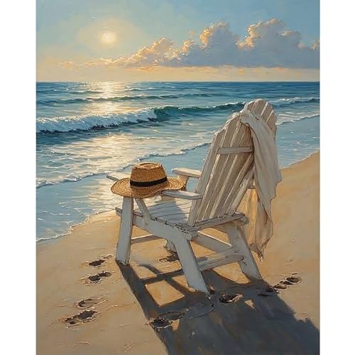 Dawnsphere Beach Paint by Numbers Kit for Adults Without Frame 16x20 in - color: OP-US07