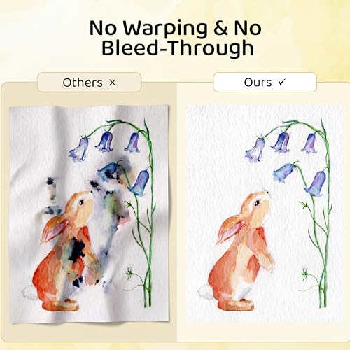 TaoBary 300 Pcs Watercolor Paper 4 X 4 Inch 230 GSM, Cold Press White - color: 230 Gsm, size: 4 x 4 Inch