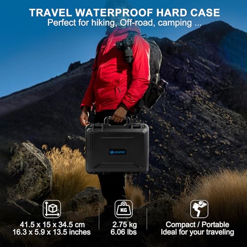 Lekufee Waterproof Hard Case for DJI Air 3S, Air 3 Drone, Fly More Combo