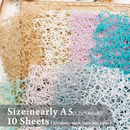 Colorful Textured Fabric Art(arborescent mesh, Close to A5) - color: arborescent mesh