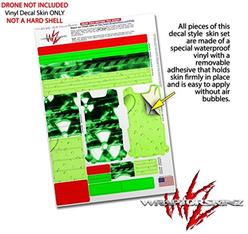 Skin Decal Wrap 2 Pack Compatible with DJI Ryze Tello Radioactive Green Drone NOT Included
