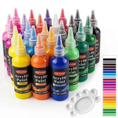 Acrylic Paint Set, 24 Colors, 4 oz/120ml Bottles - color: 120ml 24 Colors