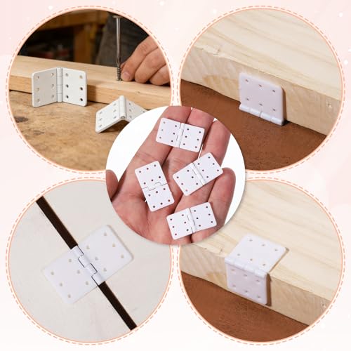 20 Pcs RC Plane Hinges, Nylon Hinges Remote Control Aircraft Hinge RC Plane Parts Small Hinge for Fixed Wing Model Airplane Square Loose-Leaf
