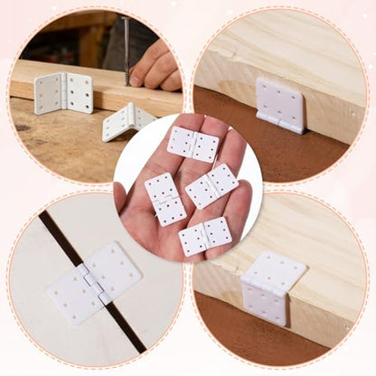 20 Pcs RC Plane Hinges, Nylon Hinges Remote Control Aircraft Hinge RC Plane Parts Small Hinge for Fixed Wing Model Airplane Square Loose-Leaf