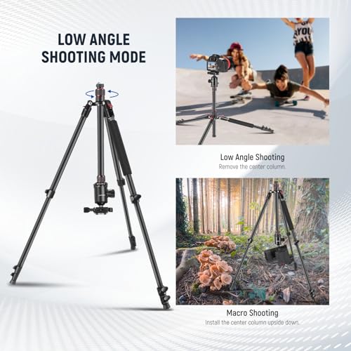 NEEWER 77 Inch Camera Tripod Monopod for DSLR & Phone, Aluminum, TP77 - style: Travel Tripod
