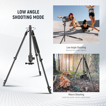 NEEWER 77 Inch Camera Tripod Monopod for DSLR & Phone, Aluminum, TP77 - style: Travel Tripod