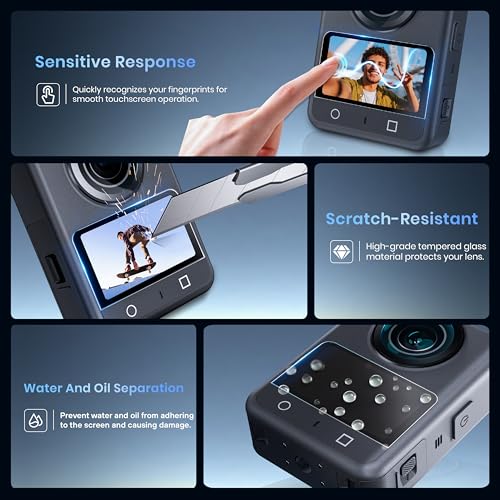 STARTRC PHOTO Lens Protector for DJI OSMO 360 Accessories, Lovely Silicone Lens Cap with Screen Protector Set