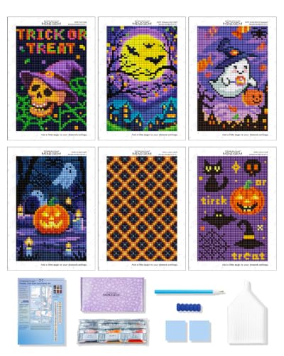 forever young Halloween Small Diamond Art Kits, 5x7 Inch Canvas - color: Halloween